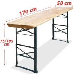 Bierzelttisch 170x50x75-105cm Höhenverstellbar -Elholly Geschaft fcc055070f53dd02be1064afa9932eb7 de 101428d 7 1