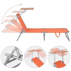 Sonnenliege Hawaii Orange Alu 195x60x30cm -Elholly Geschaft ffb3b84601482de7a12ccd0e0dc76666 de 101419d 3